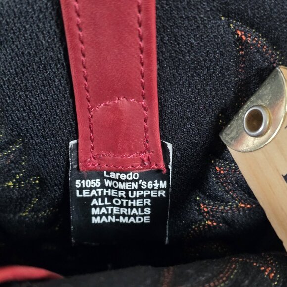 Laredo Western 51055 Boot Women 6.5 Madison Burnished Red Leather Stitch Cowgirl - Picture 13 of 16